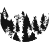 Forest Circle Silhouette