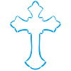 Neon Cross Silhouette