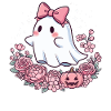 Cute Ghost Kawaii Halloween Girl