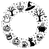 Halloween Symbols Wreath