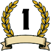 Golden laurel wreath with ribbon 1