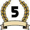 Golden laurel wreath number 5