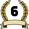 Golden laurel wreath number 6