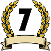 Golden laurel wreath number 7