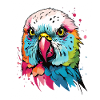 Bunter Wellensittich Kunstdesign