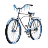 Vélo givré en hiver
