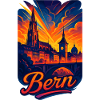 Bern City Switzerland Silhouette Artistic Gifts
