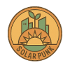 Solar Punk Emblem Sun City Seedling