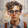 Portrait Glasses Geopattern