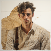Beige portrait with leather straps