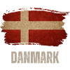 Drapeau grunge du Danemark, fierté danoise