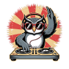 DJ Owl with Turntables