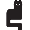 Schwarze Katze – Minimalistisch & Modern
