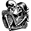 Skelette-Paar des Grauens