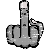 Majeur Stinky Finger Design Gris utilisé