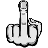 Middle Finger Cartoon Hand