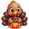 Bébé dinde de Thanksgiving