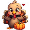 Bébé dinde de Thanksgiving