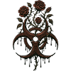 Underground biohazard and blood roses