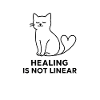 Healing Cat Line Art Heart