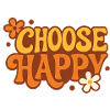 Choose Happiness Choose Retro Design Font