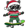 Raccoon Christmas Funny
