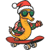 Seahorse Christmas Funny