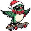 Hummingbird Bird Christmas Funny