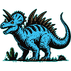 Blue Mutant Dinosaur Design