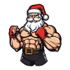 Santa Claus Muscles Bodybuilding Santa