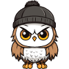 Eule Comic Winter Cozy