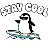 Stay Cool Penguin Surf Summer