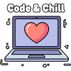 Code & Chill Heart Laptop