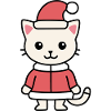 Kælen kat i julelook