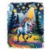 Leuchtendes Einhorn im Sternenrausch