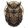 Golden Owl Eye Ornament