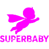 Flying Baby Silhouette Pink