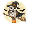 Cute Owl Witch Halloween