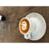 Heart Latte Art on Wood