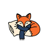 Hibernation fox with scarf