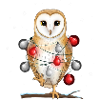 Christmas Owl with Fairy Lights