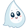Drop kawaii blue smile