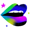 Rainbow Lip Graffiti Pop Art