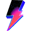 Neon Lightning Bolt Gradient