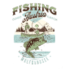 Fishing Wolfgangsee Retro Design