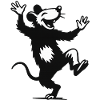 Cheerful dancing mouse