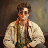 Portrait Retro Chic with Sunglasses