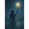 Moon Touch in Night Dream