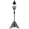 Symbole noir d'une flèche amérindienne