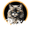 Ragdoll Cat Portrait Circle